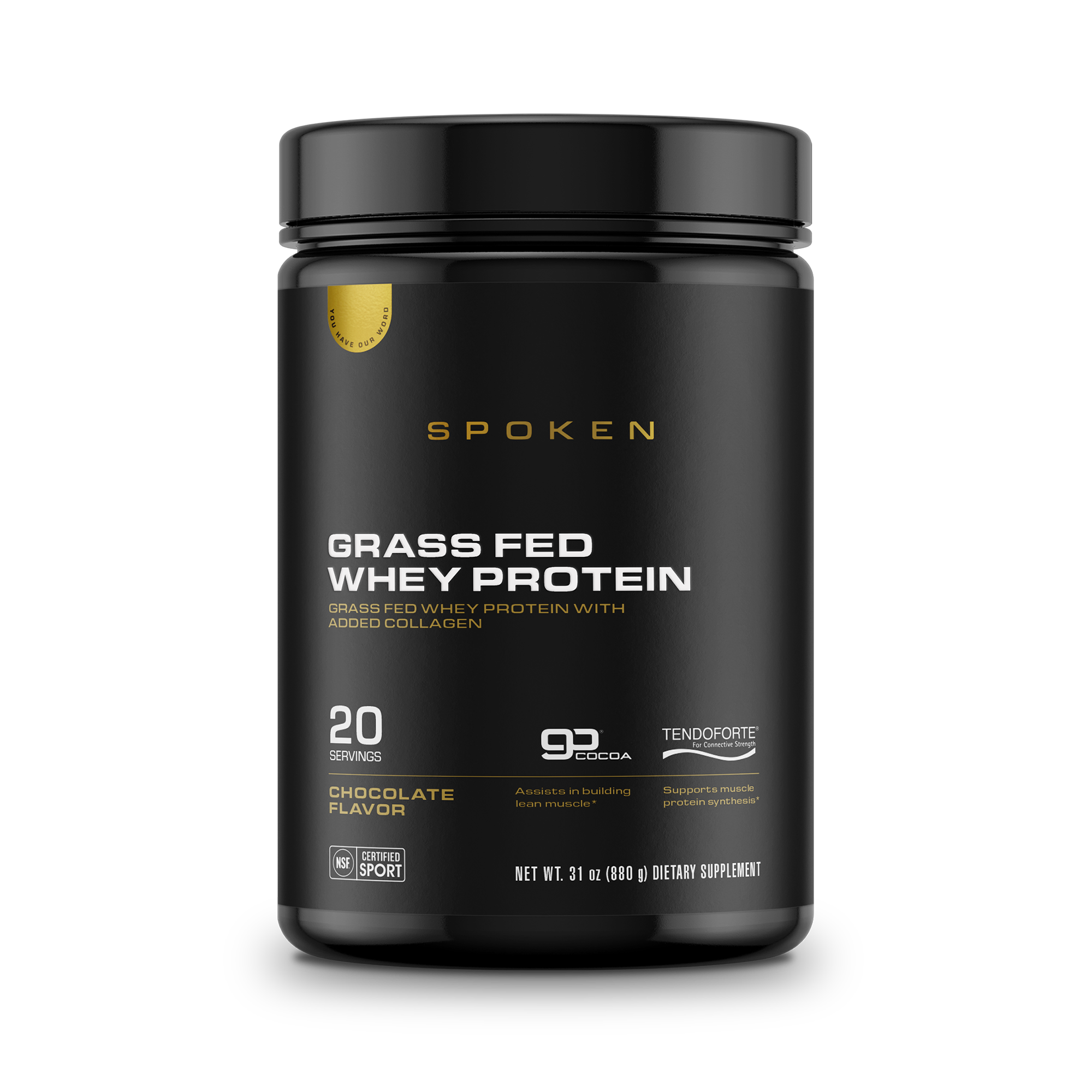 Spoken Grass Fed Whey Protein Chocolate 31oz – Spoken Nutrition Spoken Grass Fed Whey Protein Chocolate 31oz – Spoken Nutrition