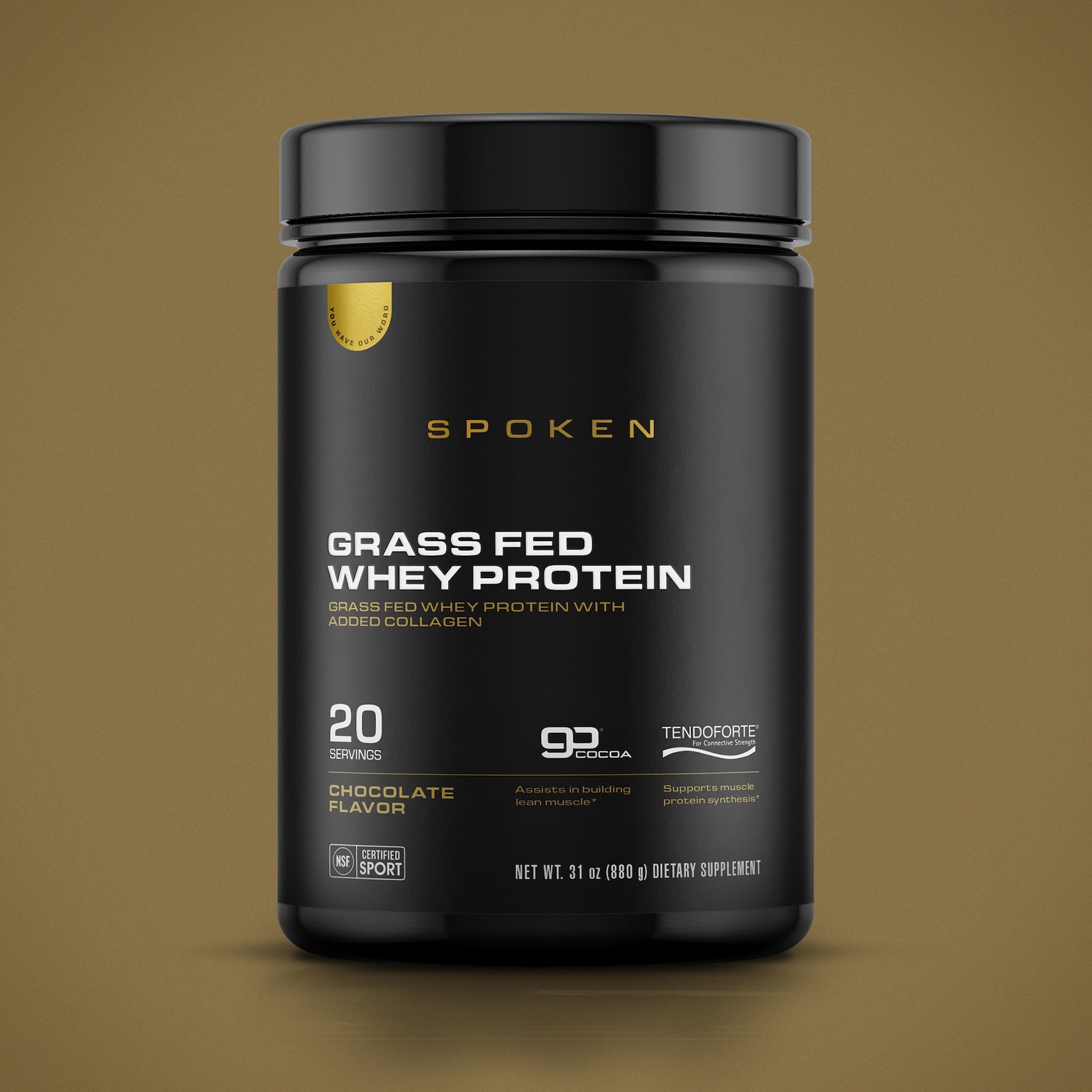 Spoken Grass Fed Whey Protein Chocolate 31oz – Spoken Nutrition Spoken Grass Fed Whey Protein Chocolate 31oz – Spoken Nutrition